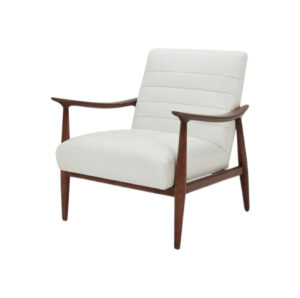 Alma White Leather Armchair