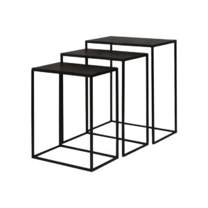 Black Iron Nesting Table