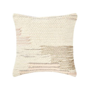 Creme and Gold Knit Pillow