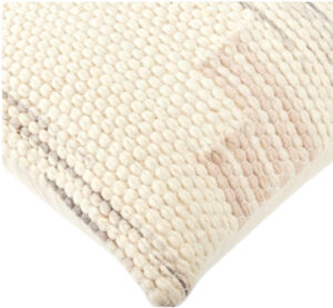 Creme and Gold Knit Pillow