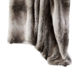 Grey Fur Throw