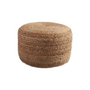 Jute Round Pouf