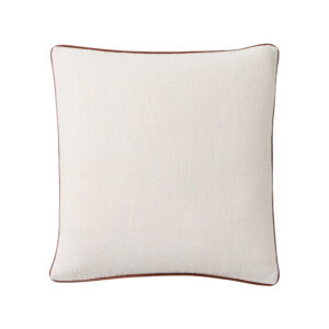 Leather Framed Linen Pillow