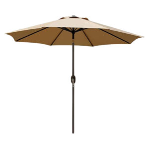 Beige Tilt Top Umbrella with Base