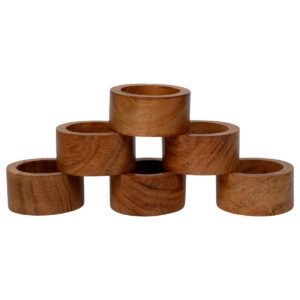 Acacia Wood Napkin Rings