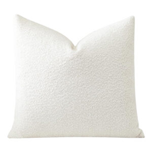 White Boucle Pillow 20″x20″