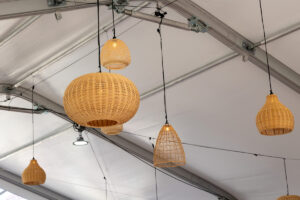 Wicker Farmhouse Bamboo Chandelier