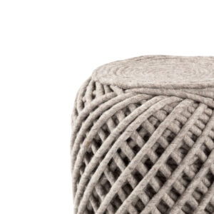 Gray Rope Pouf/Ottoman