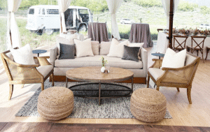 Jute Round Pouf