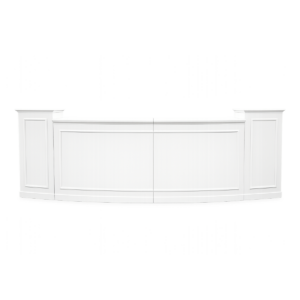 White framed Keller bar with pillars on either end for rent in Park City Utah