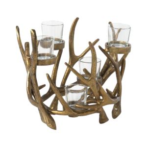 Brass Antler Votive Holder