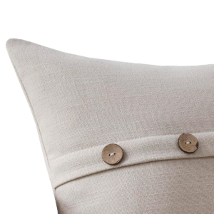 Linen Beige Button Pillow 20″ x 20″