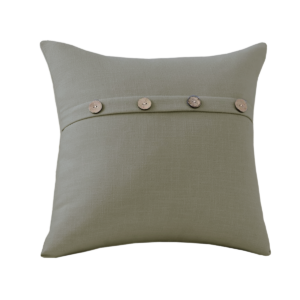 Linen Sage Button Pillow 20″ X 20″