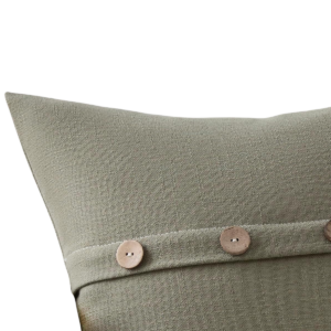 Linen Sage Button Pillow 20″ X 20″