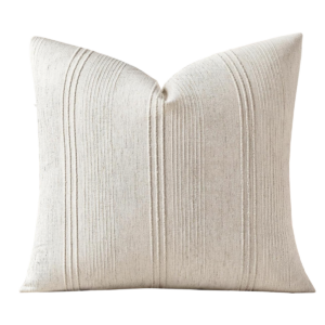 Linen Textured Strip Pillow