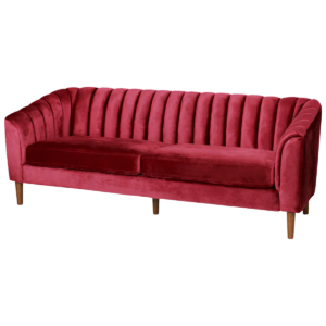 Wine Red Velvet Sofa