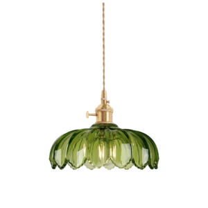 Green Glass Pendant Lights – Assorted